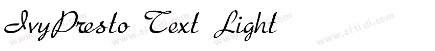 IvyPresto Text Light字体转换